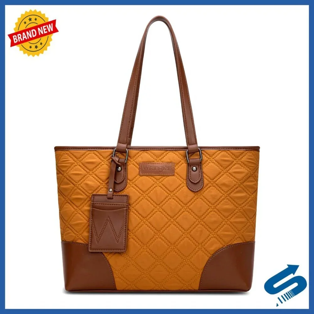 Medium Quilted Puffer Tote Shoulder Bag for Work School Lifestyle